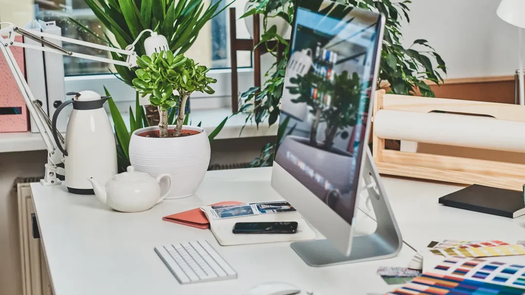 How to Design a Small Office bright light small office space